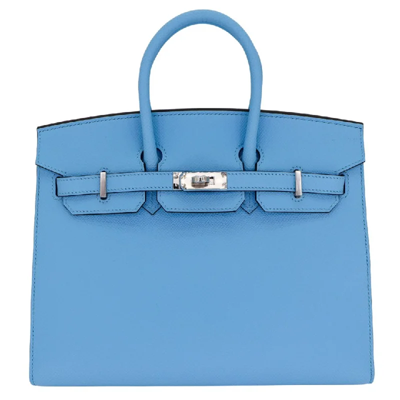 Hermès 25cm Birkin Sellier Celeste Epsom Leather Palladium Hardware