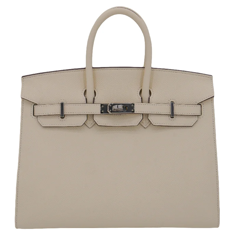 Hermès 25cm Birkin Sellier Nata Epsom Leather Palladium Hardware