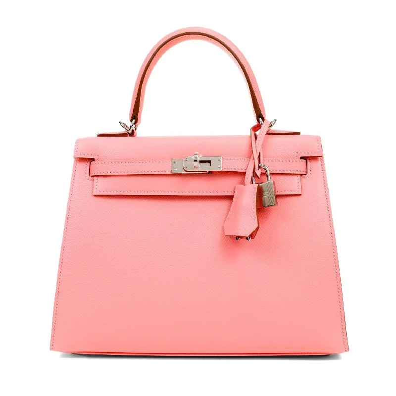 Hermes 25cm Pink Epsom Sellier Kelly w/ Palladium