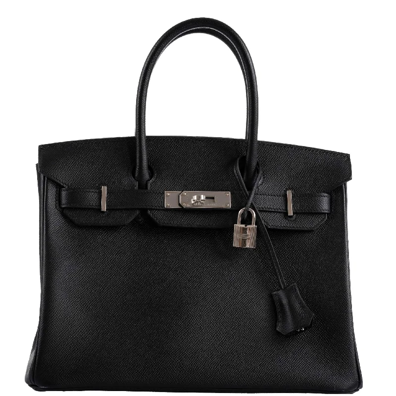 Hermès Birkin 30 Black Epsom with Palladium Hardware - 2019, D