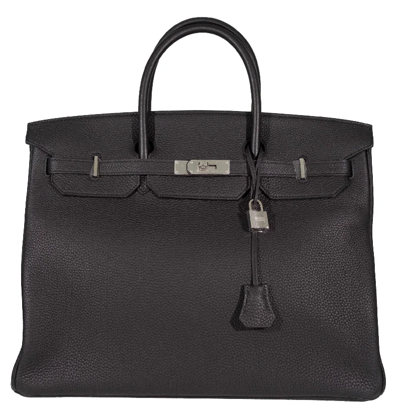 Hermès Birkin 40 Black Togo Leather Palladium Hardware - 2014, R Square