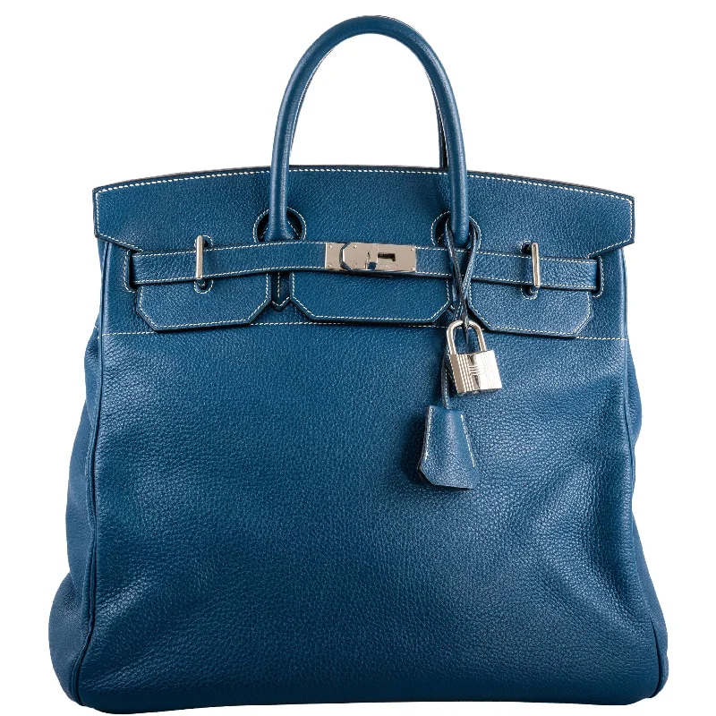 Hermès HAC Birkin 40 Bleu Thalassa Togo Palladium Hardware