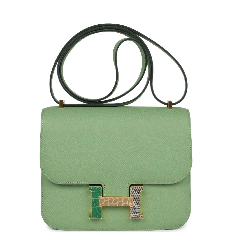 Hermes Constance 18 Vert Criquet Epsom Marquette Hardware