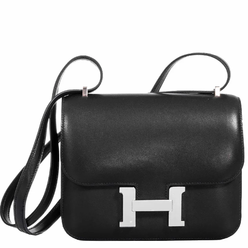 Hermès Constance 18 Black Noir Evercalf Palladium Hardware