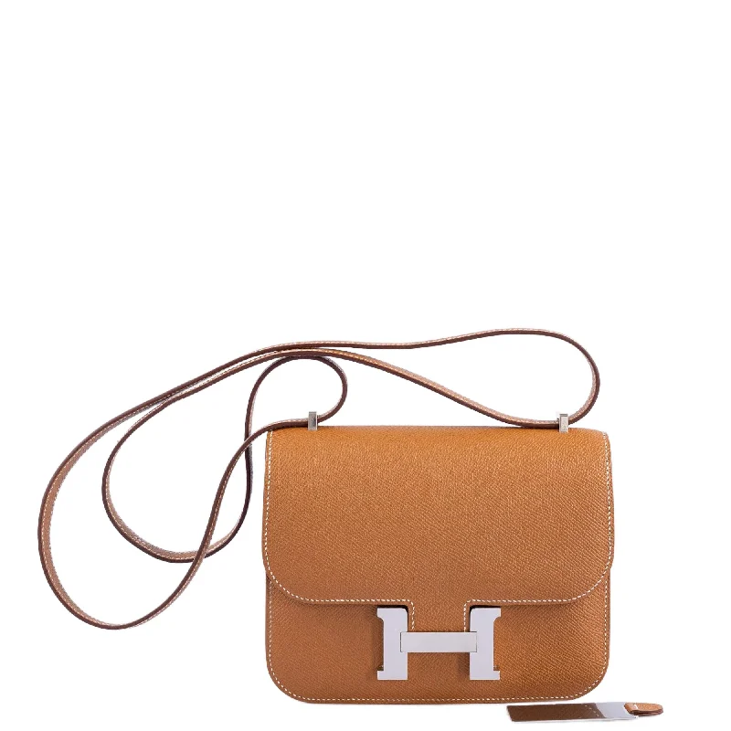 Hermès Constance 18 Mini III Mirror Bag Gold Epsom with Palladium Hardware