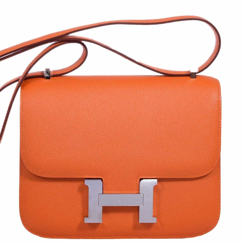 Hermès Constance 18 Orange Epsom Palladium Hardware