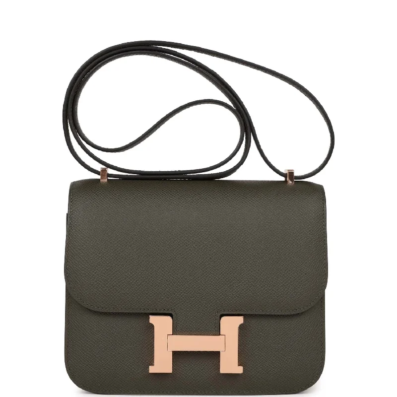 Hermes Constance 18 Vert de Gris Epsom Rose Gold Hardware