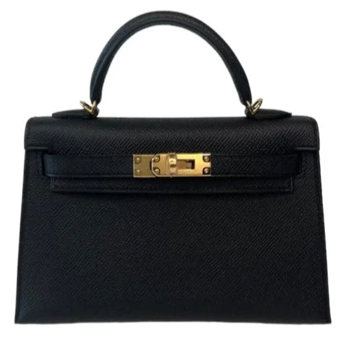 Hermès Kelly 20 Black Epsom Gold Hardware