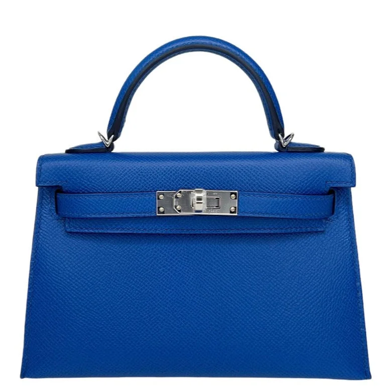 Hermès Kelly 20 Bleu de France Epsom Palladium Hardware