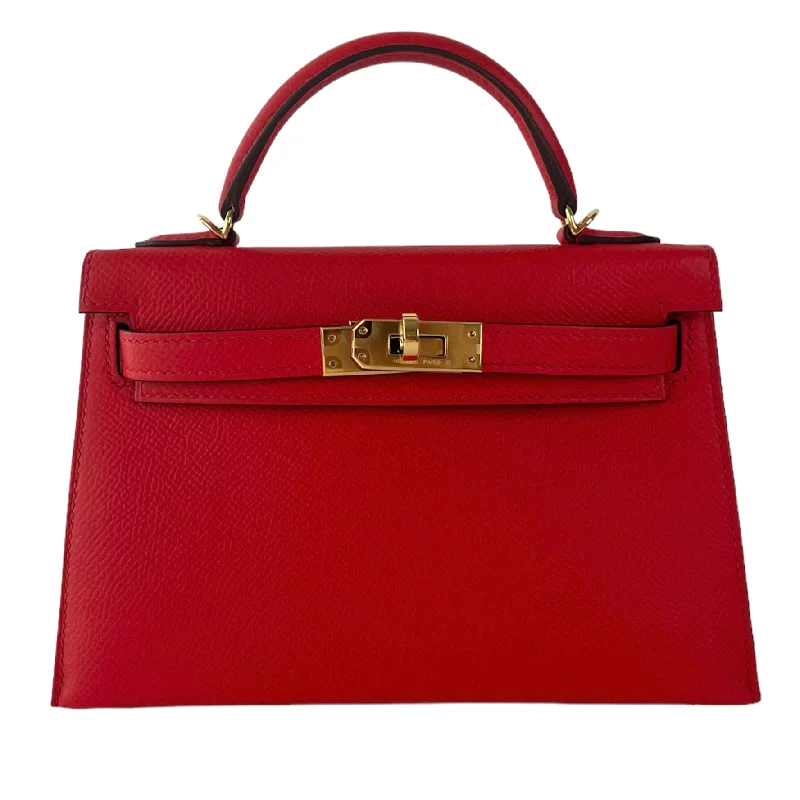 Hermés Kelly 20 Rouge De Coeur Epsom Gold Hardware