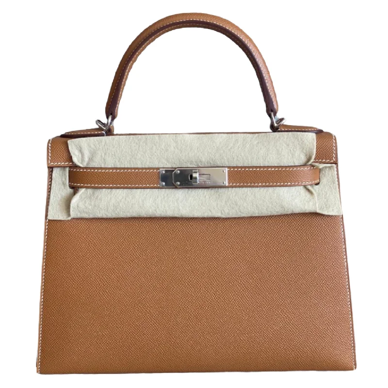 Hermès Kelly 25 Gold Epsom Palladium Hardware