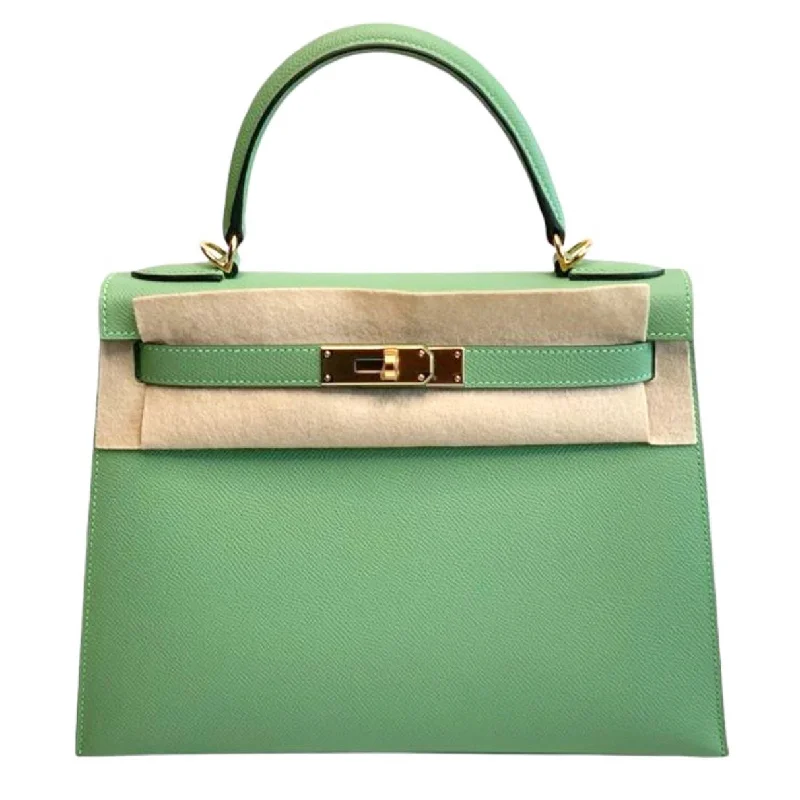 Hermès Kelly 25 Vert Criquet Epsom Gold Hardware