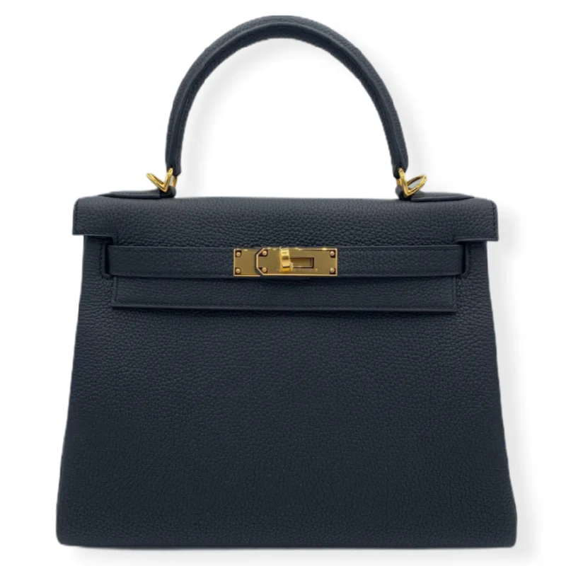 Hermès Kelly 28 Black Togo Gold Hardware