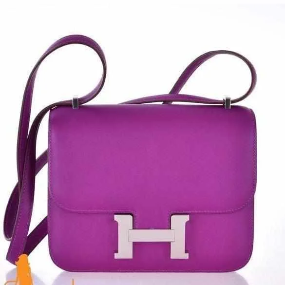 Hermès Constance 18 Anemone Tadelakt Palladium Hardware