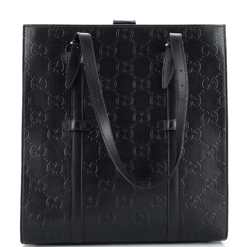 Tote Bag GG Embossed Perforated Leather Medium